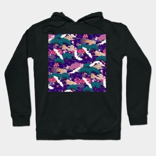 Japanese cranes pattern Hoodie